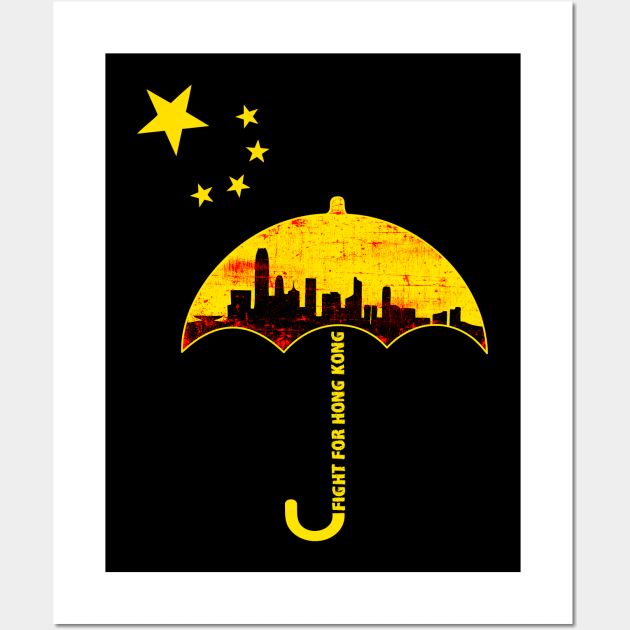 free hong kong political apparel pro Wall Art by hadlamcom